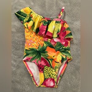 Janie and Jack Tropical Fruit One-Shoulder Swimsuit -(NWOT) - 6-12 Months